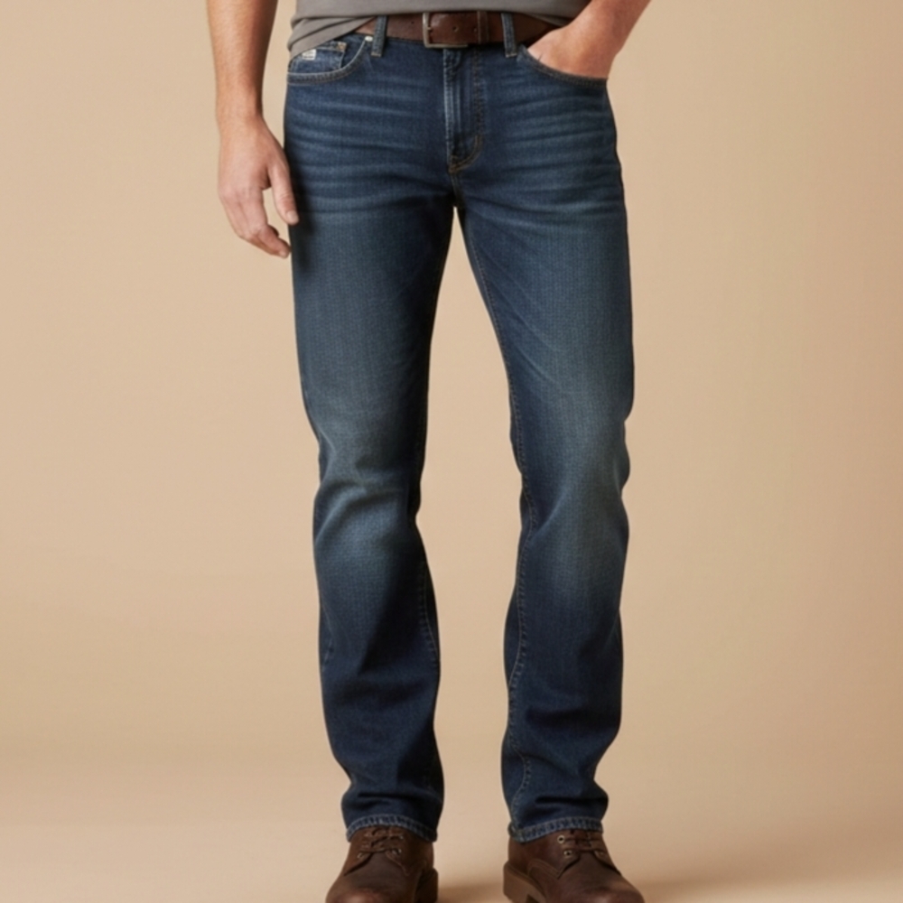 Cinch Men's Dark Blue Straight Jeans Size 35X32